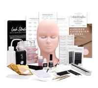 TwoWin Kit Extension Ciglia Professionale, Kit di Estensione Delle Ciglia per Principianti Set con Testa Manichino, 4 paia di Palpebre Rimovibili, Ventilatore USB, Kit con Manichino per Ciglia