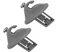 Twowinds - Clip Fissaggio per Visierino Parasole Compatibile con Renault Clio Megane Scenic Laguna Twingo Espace Vel Satis Trafic Kangoo - Staffa Fissaggio Parasole - Gancio Visiera Parasole (2 pezzi)
