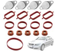 Twowinds - Kit Annullare Farfalle Collettore di Aspirazione (22 mm) Compatibile con BMW E90 E46 E39 E60 E61 E65 X3 X5 - Rimozione Swirl Flap - Eliminazione Valvole Swirl (14 guarnizioni e 4 tappi)