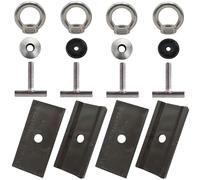 Twowinds - Vite Fissaggio per Binario Compatibile con VW T5, T6, Multivan, California, Caravelle - Anello Ancoraggio Merci - Fissaggio Sicuro dei Bagagli - Supporto Protettivo per Binario (Set da 8)