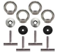 Twowinds - Viti Fissaggio Carico su Rotaia 7e5883189a Compatibile con VW Multivan Transporter California T5 T6 - Anello di Fissaggio - Ancoraggio Carico - Fissaggio Sicuro del Bagaglio (Set di 4)