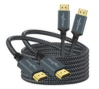 Twozoh 2 Pezzi Cavo HDMI 4K 2M, Nylon Intrecciato a HDMI Supporto 18Gbps 3D/4K a 60Hz/2160P/1080P