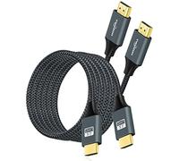 Twozoh 2 Pezzi Cavo HDMI 4K 2M, Nylon intrecciato ad alta velocità Cavi HDMI a HDMI supporto 3D/4K@60Hz/2160P/1080P