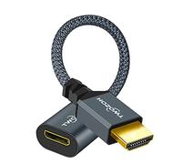Twozoh Cavo adattatore HDMI maschio a mini HDMI femmina, cavo adattatore da maschio HDMI a femmina mini HDMI (da tipo A a tipo C) 3D/4K 1080p, (20 cm)