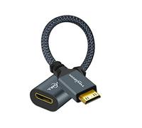 Twozoh Cavo adattatore mini HDMI maschio a femmina, 20 cm, supporta 3D/4K/1080P