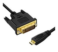 Twozoh Cavo da Micro HDMI a DVI, da Micro HDMI 1.4 a DVI 24+1 pin maschio a maschio supporto cavo 1080P Full HD (1.8M)