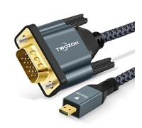 Twozoh Cavo da Micro HDMI a VGA 2M, Placcato oro e Intrecciato1080p, 720p, Compatibile con Computer portatile, Proiettore, HDTV