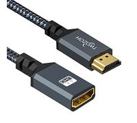 Twozoh Cavo di prolunga HDMI, da maschio a femmina, prolunga in nylon intrecciato, cavo adattatore HDMI 2.0, supporto 4K a 60 Hz, 3D HDR (2 m)