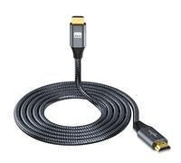 Twozoh Cavo HDMI 4K 15M 2.0 Ad Alta Velocità, Intrecciato Compatibile Con PS5, PS3, PS4, PC, Proiettore, HDTV, Xbox
