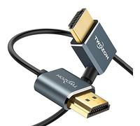 Twozoh Cavo HDMI Flessibile Angolo verso Destra 90° Gradi 1M, Morbido Sottile Cavo HDMI Supporto 3D/4K@60Hz