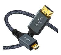 Twozoh Cavo Micro HDMI a HDMI lungo 10M, Micro HDMI Tipo D a HDMI Tipo A supporta720P 1080P supporto GoPro Hero/Raspberry pi 4