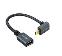 Twozoh Up 270 Gradi Cavo adattatore da Micro HDMI a HDMI 0,2M, Nylon intrecciato Tipo D Maschio a Tipo A Femmina supporto 4K/60Hz 1080p
