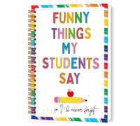 TWRVI Quaderno a spirale per insegnanti, regalo di apprezzamento per insegnanti, diario a righe per scuola e ufficio, cose divertenti I miei studenti dicono quaderni per diari 14 x 21,1 cm, 164 pagine