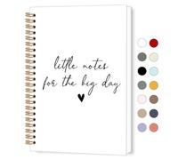 TWRVI Taccuino a spirale per matrimoni, per addio al nubilato, regali di nozze, diario per forniture per ufficio, regali appena sposati, piccoli appunti per il grande giorno, 14 x 21,1 cm, 164 pagine