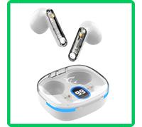 White Shark Auricolari Wireless Bluetooth v5.3 Custodia di Ricarica con Display