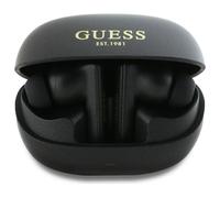CG Mobile Guess Cuffie Bluetooth TWS + Capsule Docking Station Logo Stampato Nero