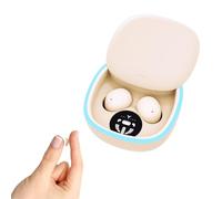 TWS - Mini auricolari in-ear wireless Bluetooth 5.4, piccoli, invisibili, con cancellazione del rumore, morbidi, per orecchie più piccole, nascosti, con microfono, per iPhone, Android, lavoro, sonno