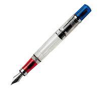 Twsbi Diamond 580 RBT - Penna stilografica, trasparente, blu/rosso, M7446070 - F