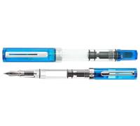 TWSBI Penna stilografica Eco Blu trasparente con caricamento a stantuffo, pennino in acciaio F/M, 13,3 cm