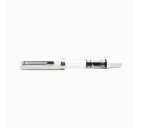 TWSBI Penna stilografica Eco White, Caricamento a stantuffo, Pennino in acciaio M, Resina, Lunghezza 13,9 cm