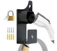 TWSOUL Tipo 2 Caricabatterie EV Supporto a Parete, Supporto per Cavo di Ricarica, Supporto per Cavi, Supporto a Parete per Auto Elettriche con Lucchetto a Combinazione, Bloccabile, per la Maggior