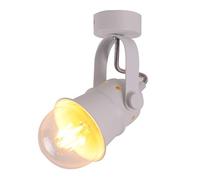 TWSXTE Plafoniera in stile industriale Bianco, Vintage Faretto LED, Applique da parete interna orientabile, Prese E27, per lampadine fino a 60W (senza lampadina)