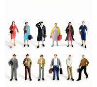 TWTCZOZ 12 Pezzi Miniatura in 1:25 Resistente Figurina Dipinta a Mano Durevole Figurine di Persone in Miniatura per Hobbisti