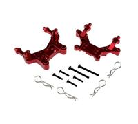 TWTCZOZ 2 Pezzi Torre Ammortizzatore Auto RC 1/16 Anteriore Posteriore Supporto Sospensioni Montante Ammortizzatori Staffa Urti in Metallo Durevole Pratica in, Rosso