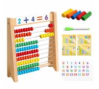 TWTCZOZ Aritmetico in Legno Apprendimento Senza Schermo, Strumento di Calcolo per l'infanzia, Facile da Trasportare, Giocattolo di Matematica Prescolare, Stile A