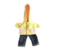 TWTCZOZ BJD Doll Outfit Completo Abbigliamento per Bambole Giacca con Cappuccio Pantalone Outfit Miniatura Tessuto Dettagli a Quadri Adatto per Collezionisti, Quadri Ros Jeans