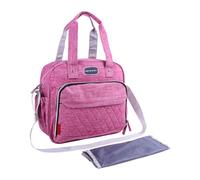 TWTCZOZ Borsa Fasciatoio Neonato Zaino Mamma Borsa Pannolini Borsa Passeggino con Design Capiente E Organizzato Tasca Trapuntata E Laterali Adatta a, Array, Rosa