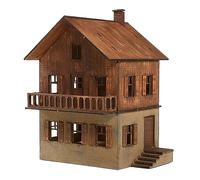 TWTCZOZ Casa in Legno Fai da Te da Assemblare, Non Verniciata, Modello di Edificio in 1/72, Diorama.