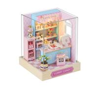 TWTCZOZ Casa in Miniatura da Legno Illuminato Modello Archittonico con Arredamenti Decora Ingrati Dettagliato per Collezionisti, Stile D