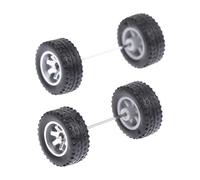 TWTCZOZ Confezione da 4 Ruote in 1/64 con Assi per Modellini di Auto Pressofuse E Camion Radiocomandati, Argento B