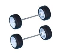 TWTCZOZ Confezione da 4 Ruote in 1/64 con Assi per Modellini di Auto Pressofuse E Camion Radiocomandati, Bianco