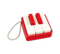 TWTCZOZ Giocattolo Portachiavi con Pulsante E in Acciaio Mini Tastiera Tattile con Tasti Bianchi E Du Oggetto da Scrivania Portatile Adatto per Personale, Rosso