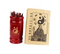 TWTCZOZ Kit di Bastoncini da Gioco I Ching, Set di Accessori Tradizionali per Yi Jing con Contenitore per Libri.