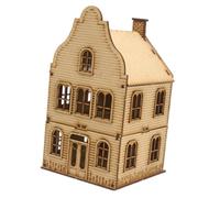TWTCZOZ Kit Modello di Edificio Europeo Fai da Te, Casa in Miniatura in Legno, Modello di Architettura, Giocattolo per Hobby, Ornamento Fatto a Mano, Legno Ro, Style C