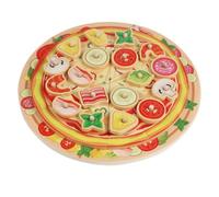 TWTCZOZ Kit Set Pizza Finta Giocattolo Crosta Circolare Assemblaggio Toppings Differenziati Supporta Sviluppo Motorio Adatto Bambini Ambienti Scolastici