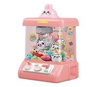 TWTCZOZ Macchina Acchiappa Pupazzi Mini Arcade Elettronica per Bambini con Artigli Giocattolo Riutilizzabili Stimola creatività Adatta a Feste Gioco Educativo, Rosa