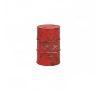 TWTCZOZ Miniatura Barile Olio Serbatoio Fusto Benzina Accessorio Resina Compatta con Superficie Invecchiata Dettaglio Minuzioso Adatta a Diorama Riparazione Scene Industriali, Rosso