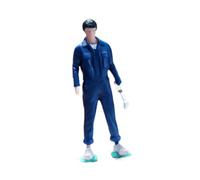 TWTCZOZ Miniatura in 1/64, Figurina di Meccanico D'auto in Resina, Modello Realistico E Compatto, Accessorio Adatto per Collezionismo, Decorazione E, Maschio in Piedi 2.8 Cm