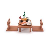 TWTCZOZ Miniatura Tavolo Basso Giapponese Ornamento Tavolino Decorativo Design Semplice Realizzato E Legno Adatto per, Set Di Sushi Da Tavolo Giapponese - Set Due 10 Pezzi