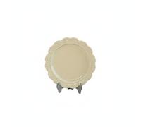 TWTCZOZ Piatto da Casa delle Bambole Stile retrò Accessorio Miniatura in Lega Perfetta Incisioni Raffinate E Design Artistico Ideale per Creare Scene, Marrone Chiaro, 22 3mm