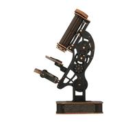 TWTCZOZ Puzzle in Legno a Forma di Microscopio per L'esplorazione Scientifica E Il Montaggio Fai-da-Te per Bambini, Nero