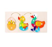 TWTCZOZ Puzzle Set Blocchi Incastro Insegnamento Geometrico Gioco Educativo Allenamento Coordinazione Manuale Bambini Adatto a Apprendimento, Anatra