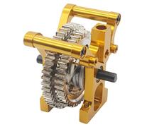 TWTCZOZ Riduttore Ingranaggi Metallo Trasmissione Due velocità Set Ricambio CNC Precisione Semplice Installazione Compatibile con Carro RC Adatto per Aggiorna, d'oro