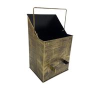 TWTCZOZ Secchio per Cenere con Coperchio, Contenitore in Metallo con Paletta E Ampio Spazio per La Cenere, Adatto per Camini E Stufe, Bronzo