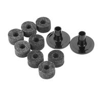 TWTCZOZ Set Da 10 Pezzi Comprendente Accessori per Piatti, Coperture per Batteria, Supporti per Piatti E Cuscinetti per Il Palco, Grigio