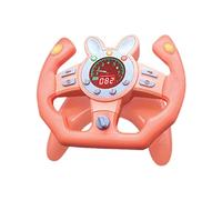 TWTCZOZ Simulazione Volante Giocattolo Controller Multifunzione Educativo Suonante Interattivo con Suoni Realistici E Conoscenza del Traffico Adatto a Bambini, Forma a U Rosa